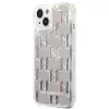 Karl Lagerfeld KLHCP14MLMNMS cietais maciņš iPhone 14 Plus 6.7 sudrabs / sudrabs Liquid Glitter Monogram