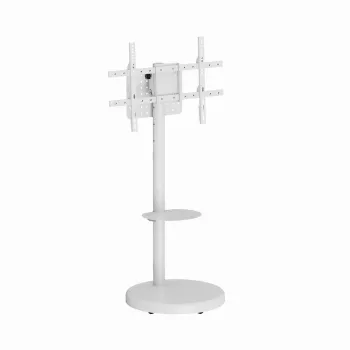 Grīdas TV statīvs GEMBIRD TVS-86TR-01-W 37–86 collu televizoriem, balts, grozāms un slīpējams, VESA 200x200–600x400, max slodze 50 kg