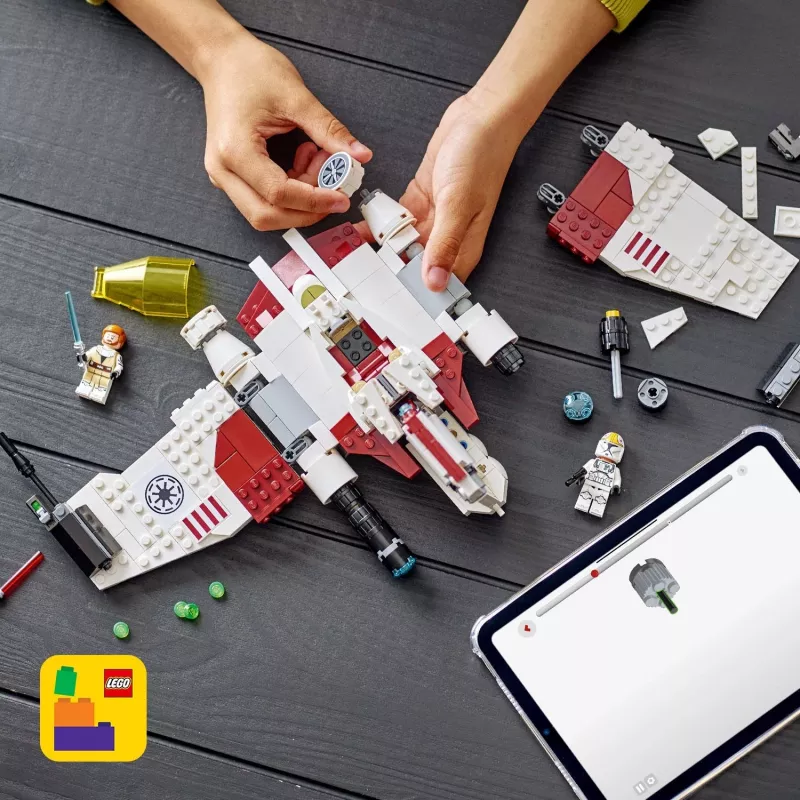 LEGO Star Wars V-19 Torrent Fighter 75432 būvēšanas komplekts — 567 detaļas, 3 minifigūras, spēles un izstādes modelis