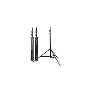 Walimex WT-806 lampu statīvu komplekts 1017698 - 3 gaismas statīvi, melns alumīnijs