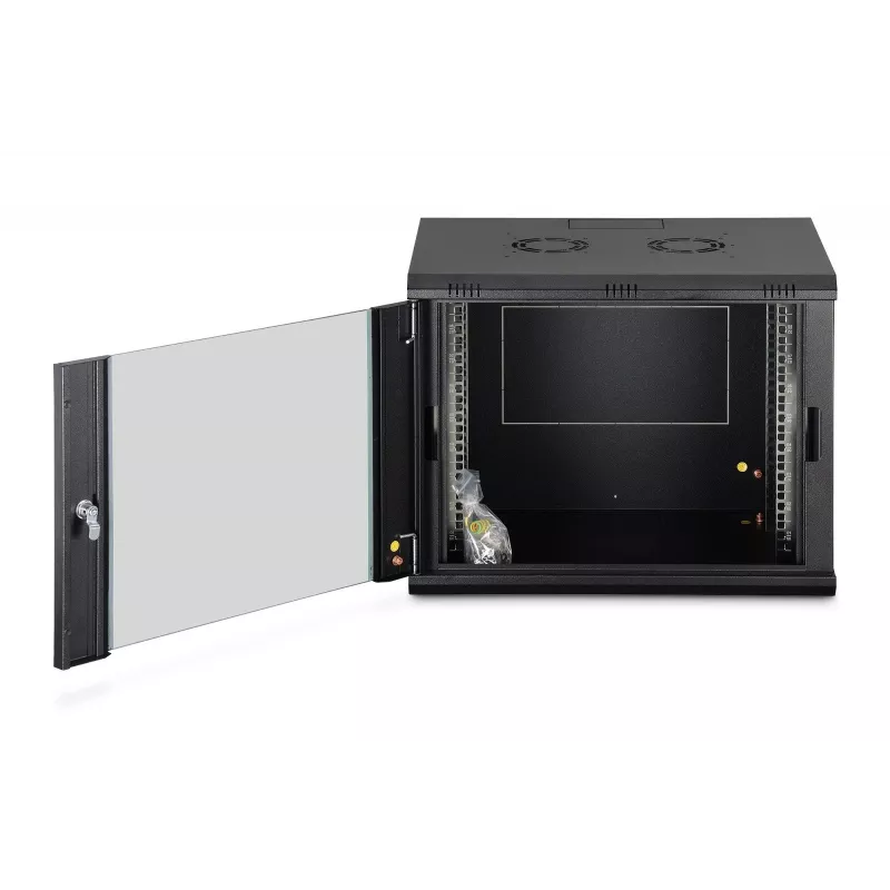 Sienas montāžas skapis DIGITUS Dynamic-N 9U, 600x450 mm (PxD), IP20, atslēgas slēdzene, neizmontēts