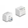 DeLOCK Keystone modulis USB Type-A USB Type-C PD 20W Balts