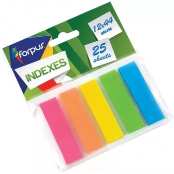 Paper-index Forpus, 12x44mm, Asorti, Plastmasa (5x25)