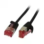 Synergy 21 Patch Kabelis RJ45 CAT6 250MHz 1.0m melns U/FTP slims apaļš d 3.6mm - Kabelis - Tīkls
