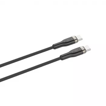 USB-C uz USB-C kabelis FIXED FIXDB-CC2-BK — 2 m, 100W, fiksēts nenoņemams