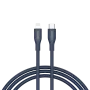 USB-C uz Lightning kabelis CANYON CLNM60 60W MFi 1 m silikona zils