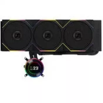 Viena bloka šķidruma dzesētājs Lian Li GA II Hydroshift II LCD-C 360TL 12 cm Melns