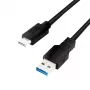 Logilink USB kabelis - USB Type A (tēviņš) uz USB-C (tēviņš) abpusējs - USB 3.2 Gen 1 - 3 A - 3 m - Melns (CU0171)