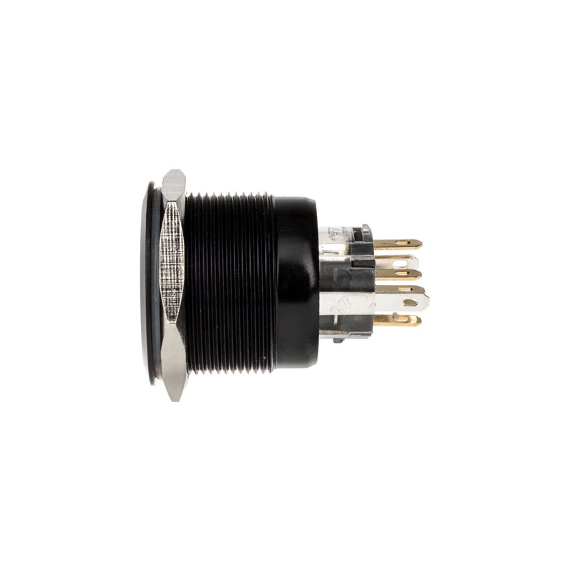 DimasTech PD220 vandālizturīga 25mm spiedpoga Blackline Dot RGB