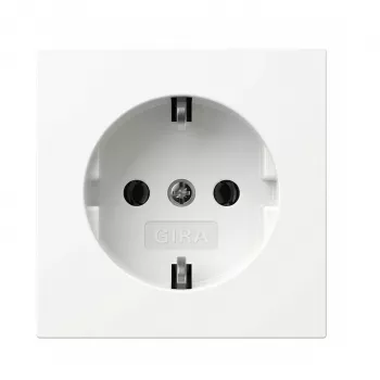 Gira 418870 iemontējamā Schuko kontaktligzda, tīri balta