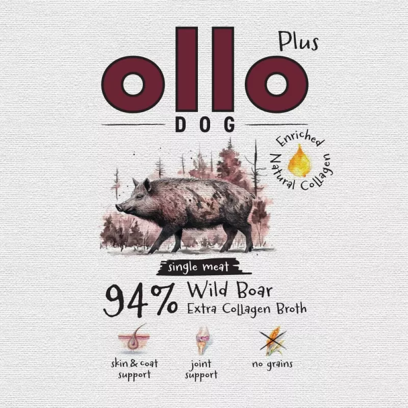 Ollo Plus Kolagen Wild Boar 400g konservs suņiem