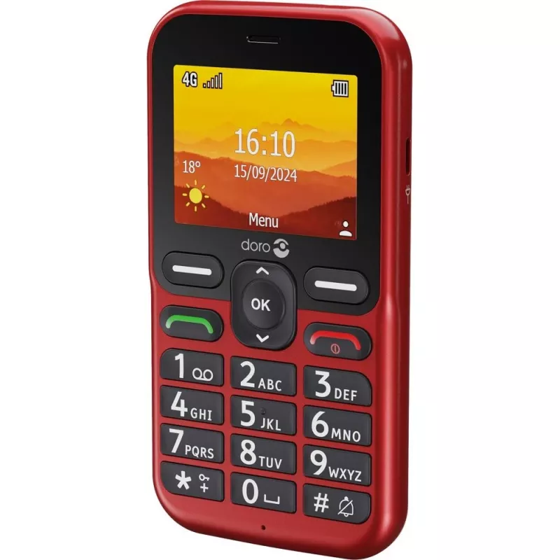 Doro Leva L10 4G, lielpogu telefons, sarkans (380571)