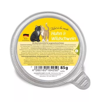 GRANATAPET Filet á la carte Vistas gaļa ar mežacūku - mitrā kaķu barība - 85g