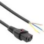 ACT strāvas vads C13 IEC Lock atvērts gals melns 4 m PC1026 230V 10A