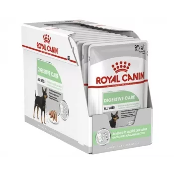 Slapjā suņu barība Royal Canin Digestive Care Gaļa un Dārzeņi paciņas 12 x 85 g — pieaugušiem suņiem, gremošanas atbalsts