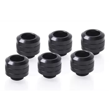 Savienotāju komplekts Alphacool 17475 — misiņa savienotāji, melni, Ø 22 mm, H 20 mm