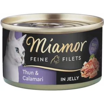 Slapjā kaķu barība Miamor MIAMOR Feine Filets Tuncis 100 g kārba, Pieaugušiem, Zivju garša, 13% olbaltumvielu, 83% mitruma