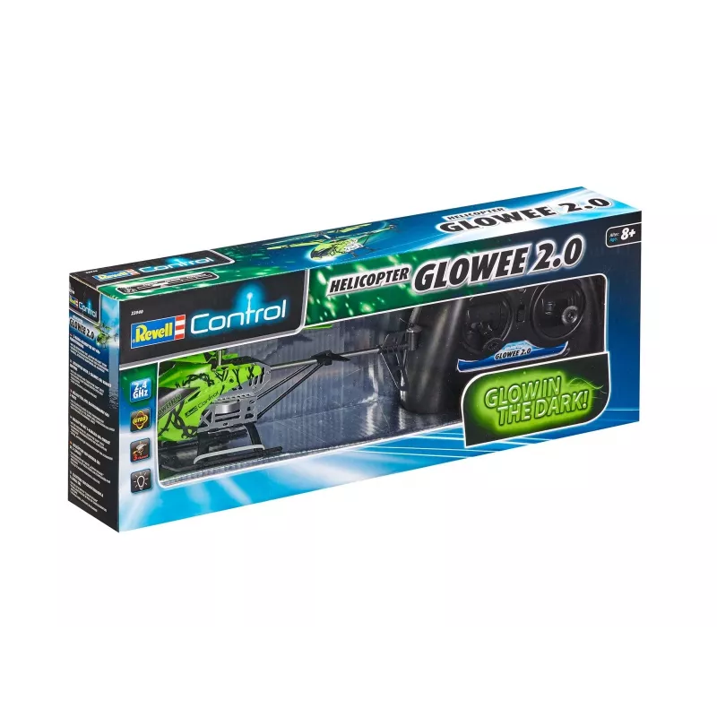 Helikopters REVELL GLOWEE 2.0 ar žiroskopu, LiPo 250 mAh, vecumam no 8 gadiem