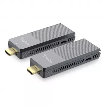 Bezvadu HDMI pagarinātāju komplekts DIGITUS DS-55359 — 4K/60Hz, 150 m, AV raidītājs un uztvērējs