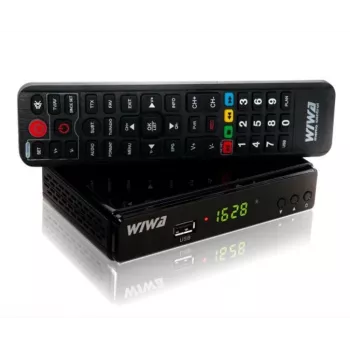 Set-top tuneris WIWA 2_275294 H.265 DVB-T/DVB-T2 HD, 1 uztvērējs, 470–860 MHz, HDMI 1.3, USB 2.0, SCART, melns