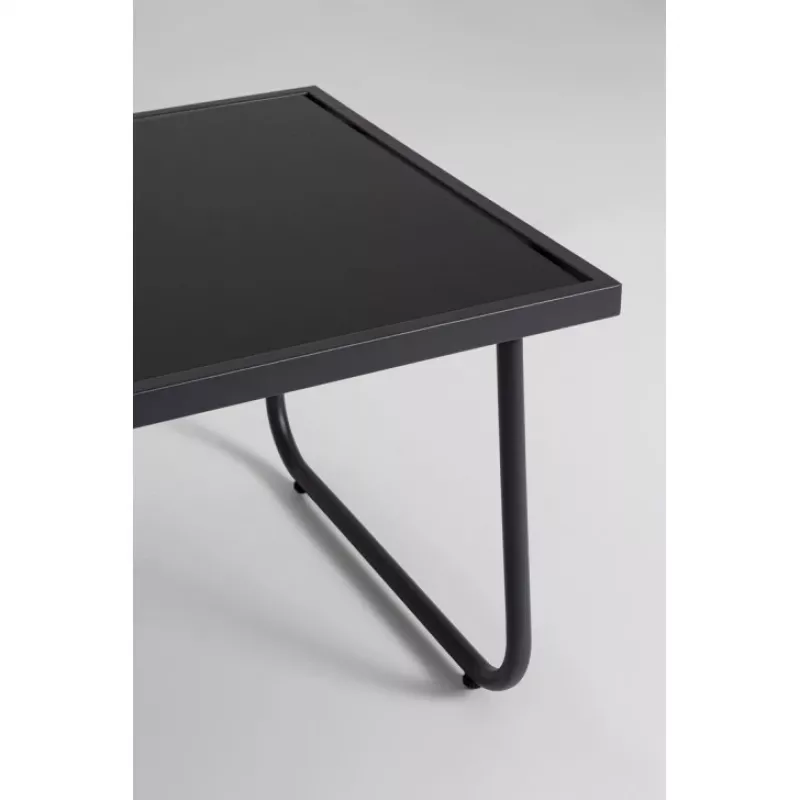 Extralink BLACK FOREST dārza mēbeļu komplekts: 2 krēsli + ležanka + saliekams galdiņš, melns L-0358
