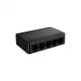 Tīkla slēdzis TENDA SG105M — 5 portu Gigabit Ethernet (10/100/1000), melns, darbvirsmas/sienas montāža