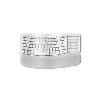 Logitech Wave Keys tastatūra Office RF Wireless Bluetooth QWERTZ vācu izkārtojums Balta