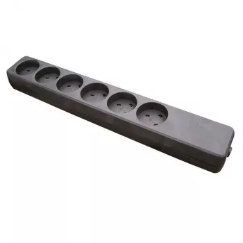 Pagarinātājs Garbot Z66000112-PA01 6 AC Kontaktligzdas Iekštelpām Melns