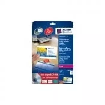 Vizītkartes Avery Quick&Clean C32016-25, 85x54 mm, 250 kartītes (25 lapas)