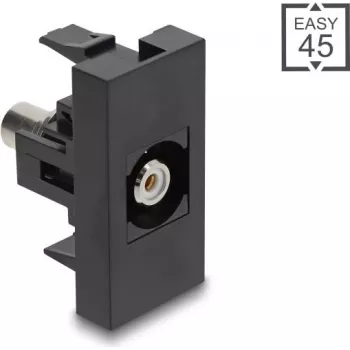 DELOCK audio adapteris Cinch (RCA) ligzda – Cinch (RCA) ligzda, 45° leņķis, balts, 90958