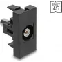 DELOCK audio adapteris Cinch (RCA) ligzda – Cinch (RCA) ligzda, 45° leņķis, balts, 90958