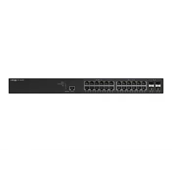 Pārvaldāms LANCOM GS-3628XP slēdzis, 24× 2.5G RJ-45 porti, PoE, L2/L3, 1U statīvā