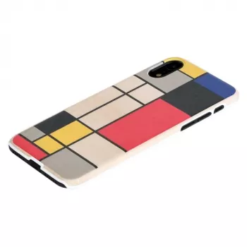 Viedtālruņa maciņš man and wood iPhone XR – koka aizmugure, balts rāmis