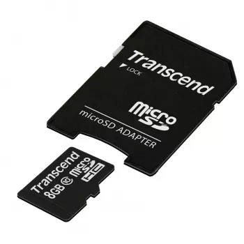 Transcend Premium microSDHC 8GB Class 10 atmiņas karte ar SD adapteri