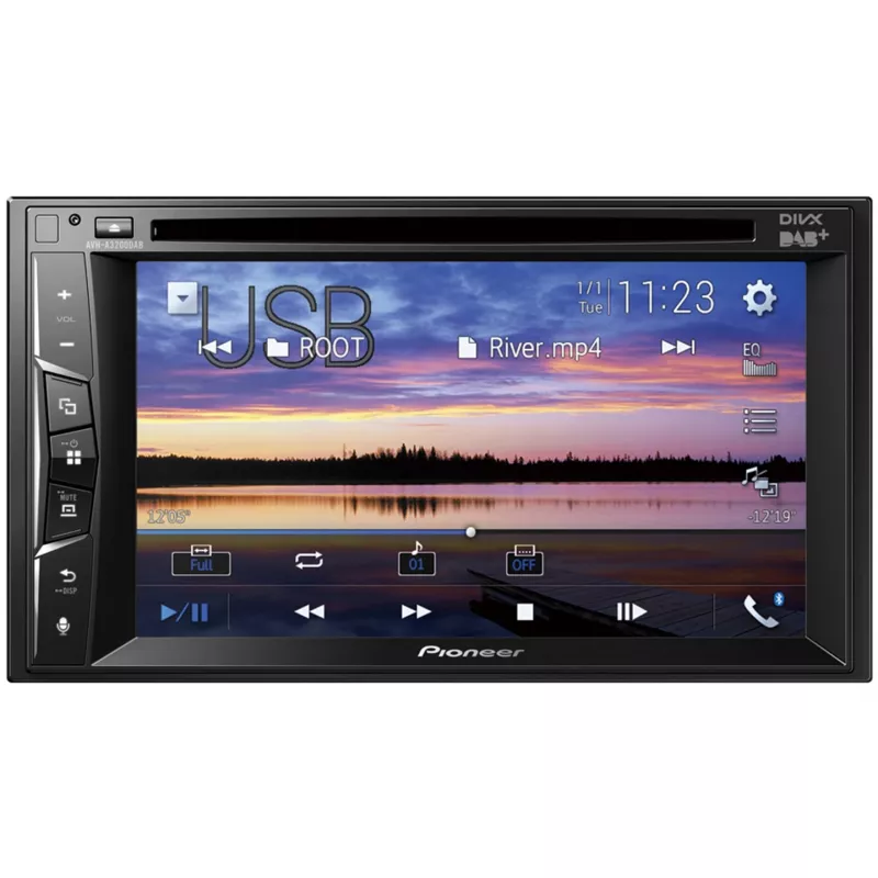 Auto mediju uztvērējs Pioneer AVH-A3200DAB Melns