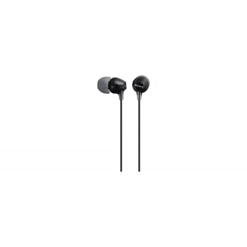 Sony MDR-EX15AP, Vadu austiņas, 8 – 22000 Hz, Zvani/Mūzika, 3 g, Melnas
