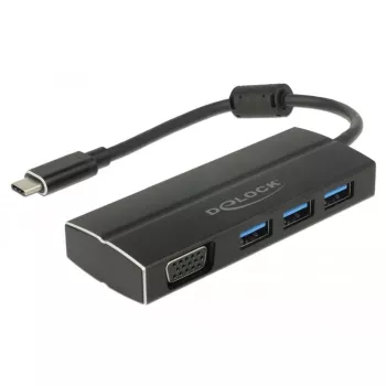 Doku klēpjdatoram DeLOCK 63932 USB 3.2 Gen 1 Type-C Melna