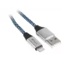 Lightning kabelis Tracer TRAKBK46269 1m Melns Zils Sudrabs