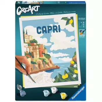 Glezniecības komplekts Ravensburger CreArt Capri – audekla krāsošanas komplekts
