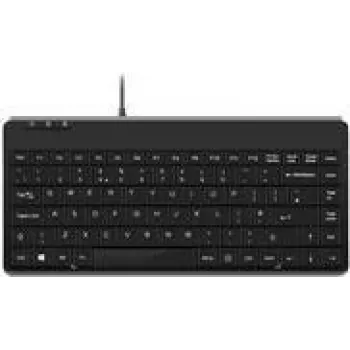 Perixx PERIBOARD-409 P, DE, Mini PS/2 tastatūra, 2 USB ligzdas, melna (PERIBOARD-409 P)