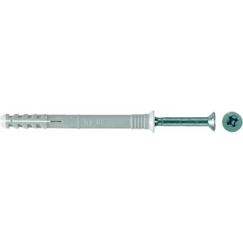 Nail Anchor Fischer N 8x60/20 S — metāla naglas enkurs, 8x60/20 mm, nerūsējošais tērauds, 100 gab.