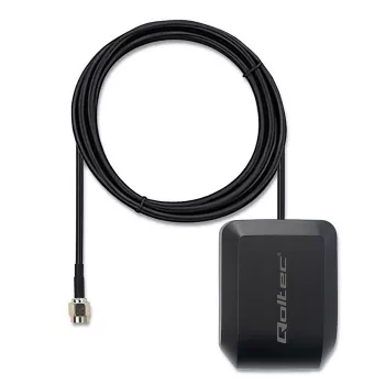 GPS/GLONASS antena QOLTEC 57055 ar magnētisko pamatni, 28 dB pastiprinājums