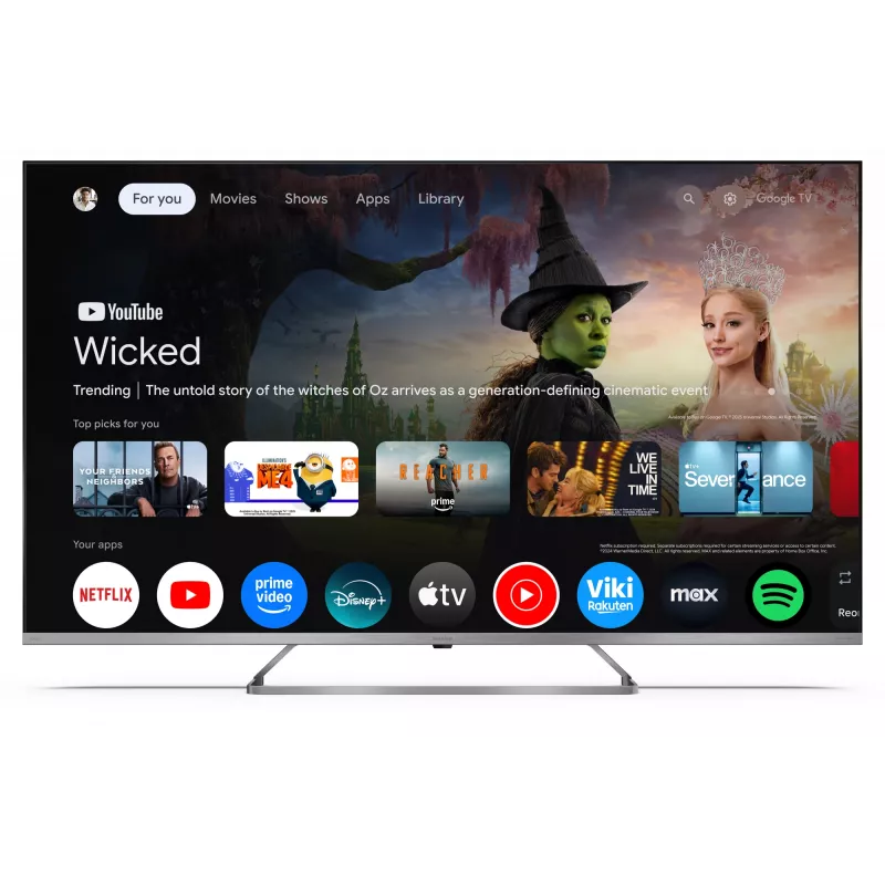 Sharp 4K QLED MiniLED TV 50JP7265E 50 inch Smart TV Google TV UHD Sudraba