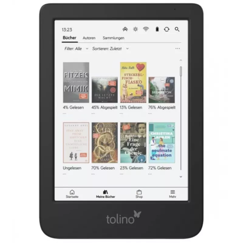 Tolino shine color e-grāmatu lasītājs ar skārienekrānu 16 GB Wi-Fi Melns