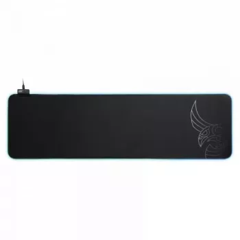 L33T Gaming 160406 Asar Bardagi XXL RGB Gaming pelēkdēlis, ātra virsma, 920 x 294 x 3 mm, Melns