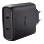 Lādētājs Trust Maxo 65W 2-Port USB-C GaN Ātrais Lādētājs Melns