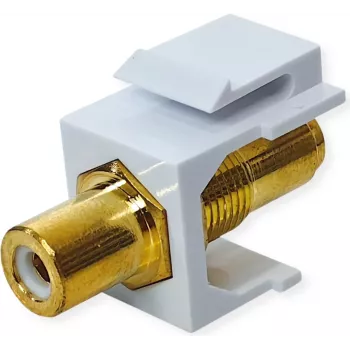 VALUE ROLINE Keystone savienotājs RCA ekranēts plastmasas balts (25.99.8211)
