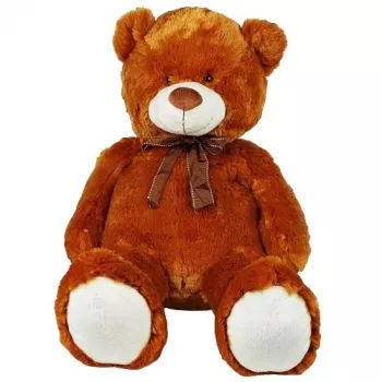 Mascot Pluša Lācītis ar banti 70 cm brūns