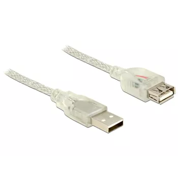 USB kabelis DeLOCK 83881 USB 2.0 1 m USB A Caurspīdīgs