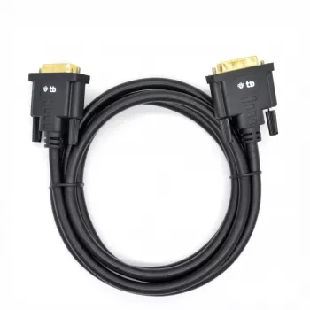 TB MM DVI 24+1 kabelis 1,8 m, melns, zelts (AKTBXVD24DVI18B)